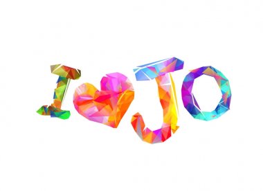 Jo (Ürdün) seviyorum. Üçgen mektup