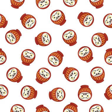 Japon Daruma bebek seamless modeli. 