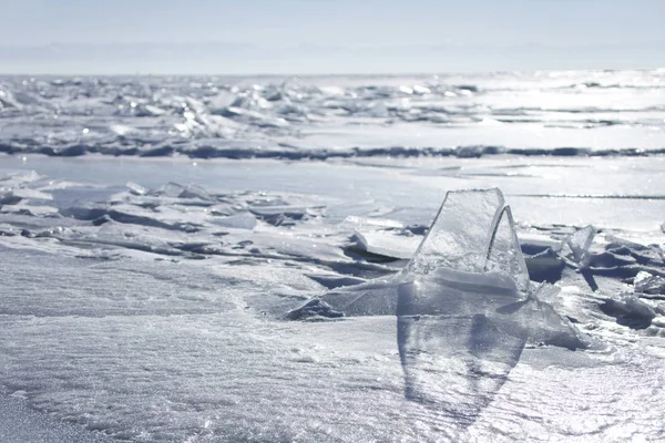 Ledové jezero Bajkal-drift. Zimní landscap — Stock fotografie