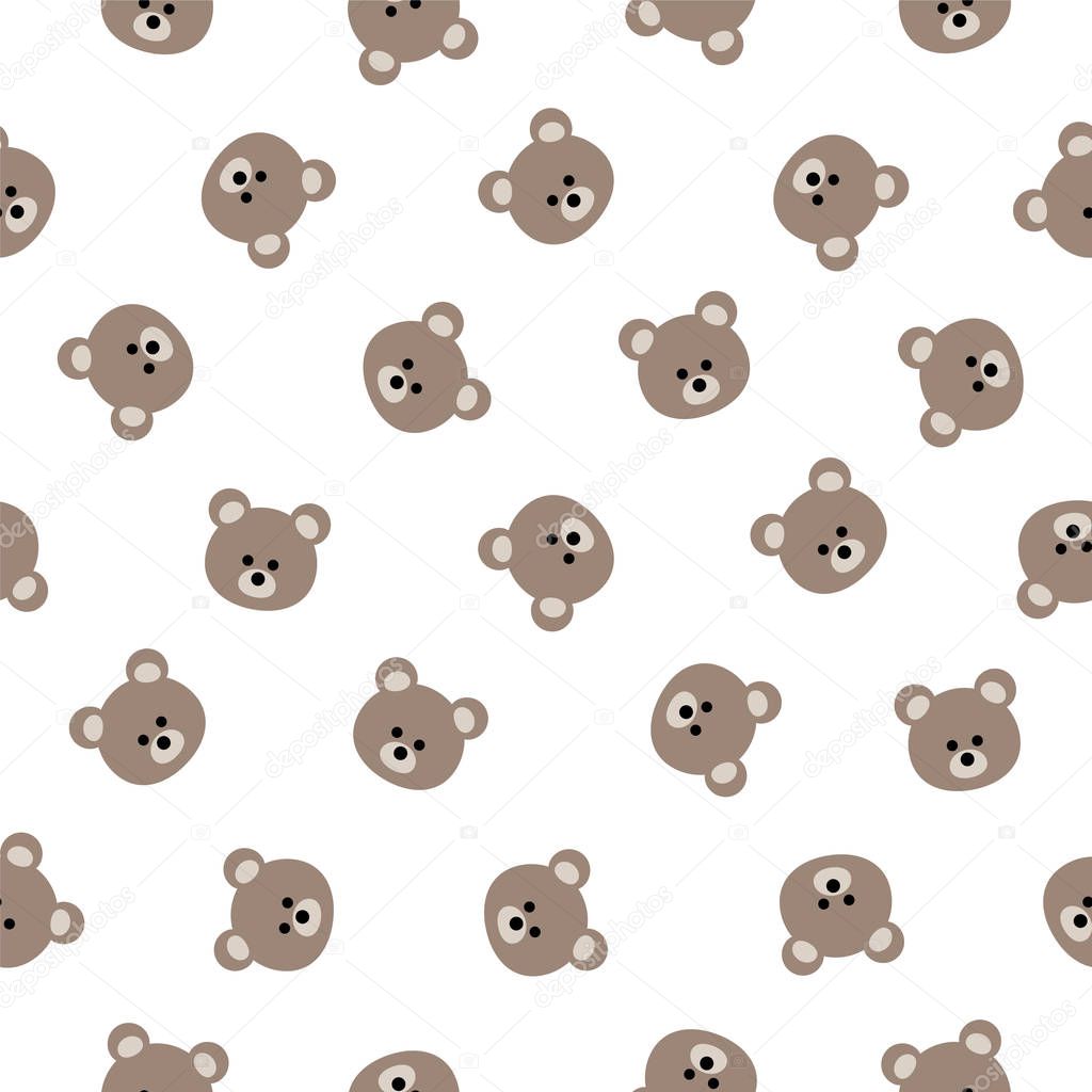 Seamless vector pattern - brown bears