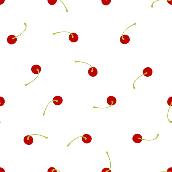 Naadloze patroon - cherry berry — Stockvector