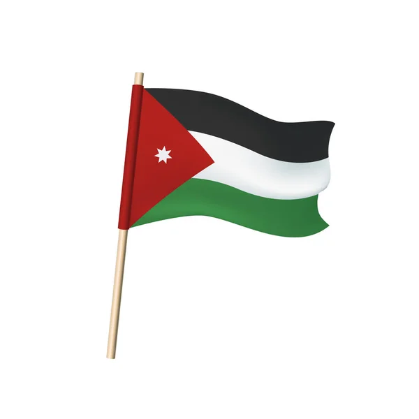 Jordanië vector vlag. Vector symbool — Stockvector