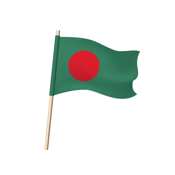 Bandera de Bangladesh. Círculo rojo sobre fondo verde — Archivo Imágenes Vectoriales