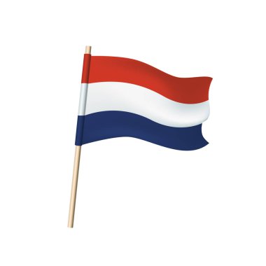 beyaz zemin üzerine Hollanda bayrağı