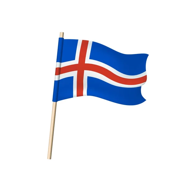 Σημαία iceland σε λευκό φόντο — Διανυσματικό Αρχείο