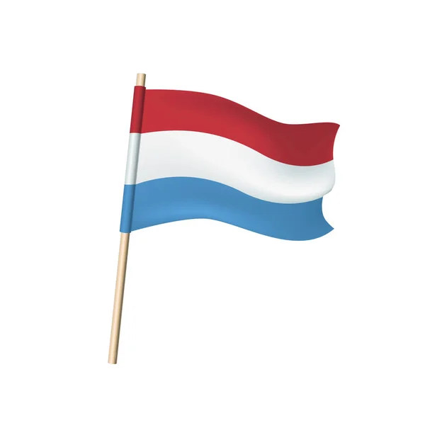 Bandera de Luxemburgo sobre fondo blanco — Archivo Imágenes Vectoriales
