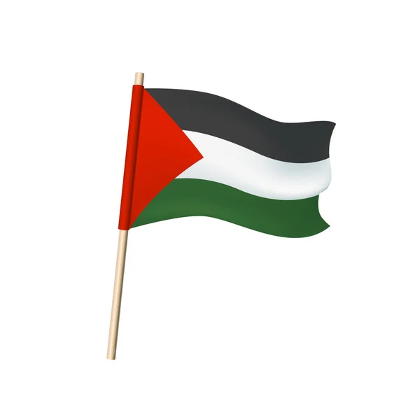 Palestina vlag op witte achtergrond — Stockvector