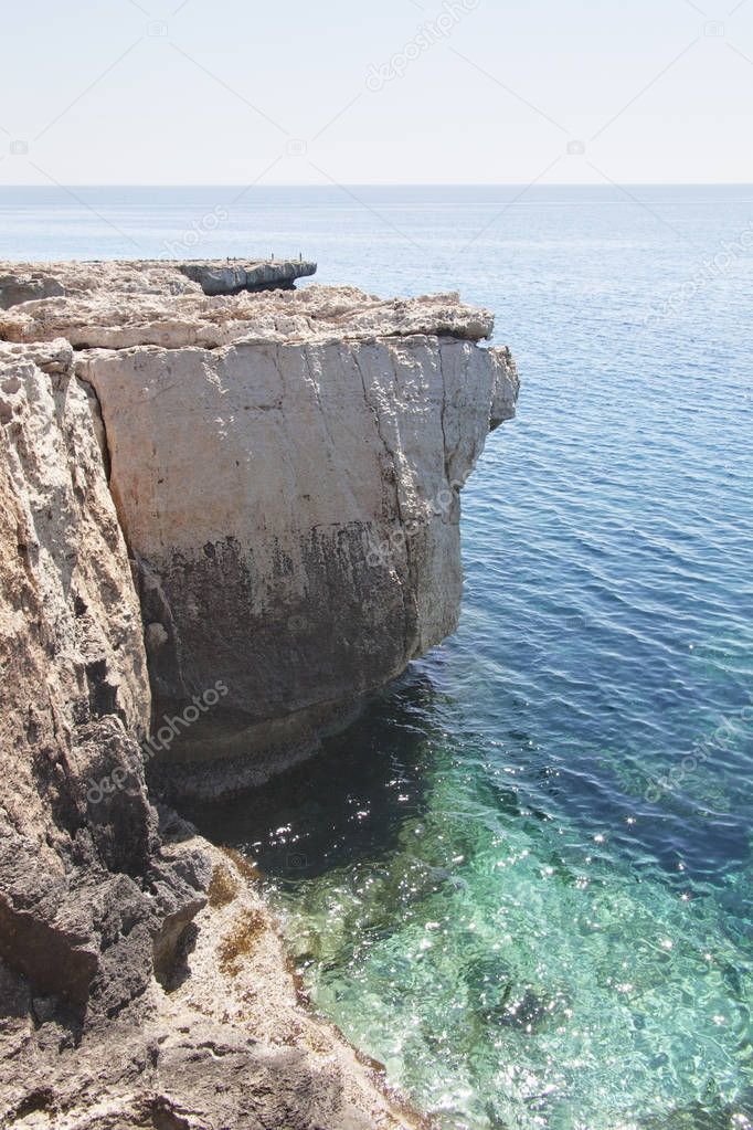 Sea coast. Cyprus summer landscape