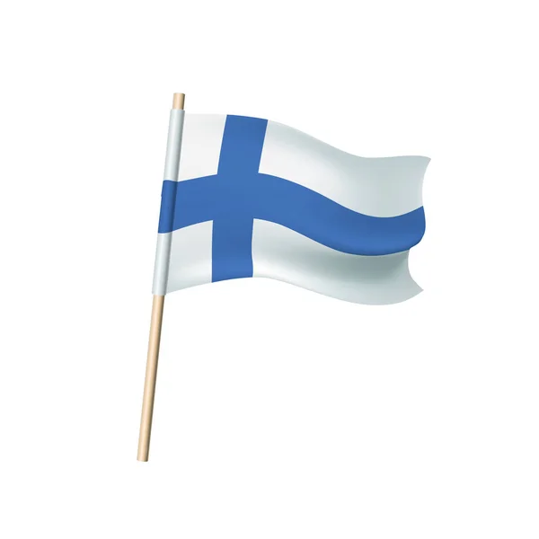 Φινλανδία σημαία σε λευκό φόντο — Διανυσματικό Αρχείο