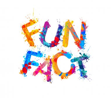 Fun gerçek. Suluboya splash boya lettrers yazıt