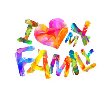 Ailemi seviyorum. Üçgen harfler