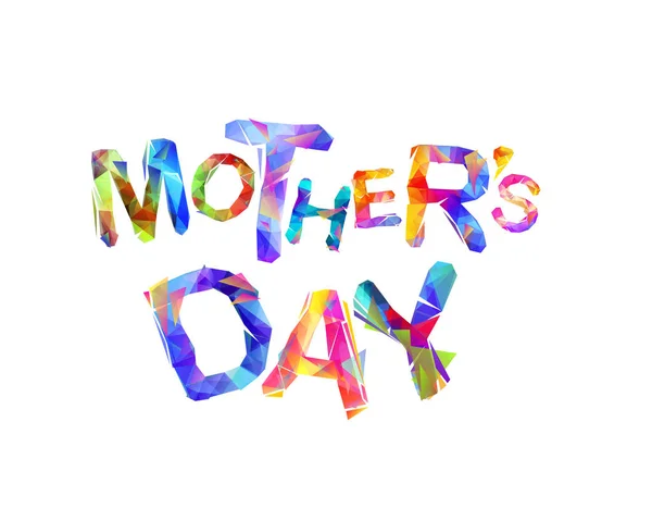 Ημέρα της μητέρας! Διάνυσμα τριγωνικό γράμματα — Διανυσματικό Αρχείο