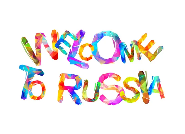 Welkom bij Rusland. Driehoekige brieven — Stockvector