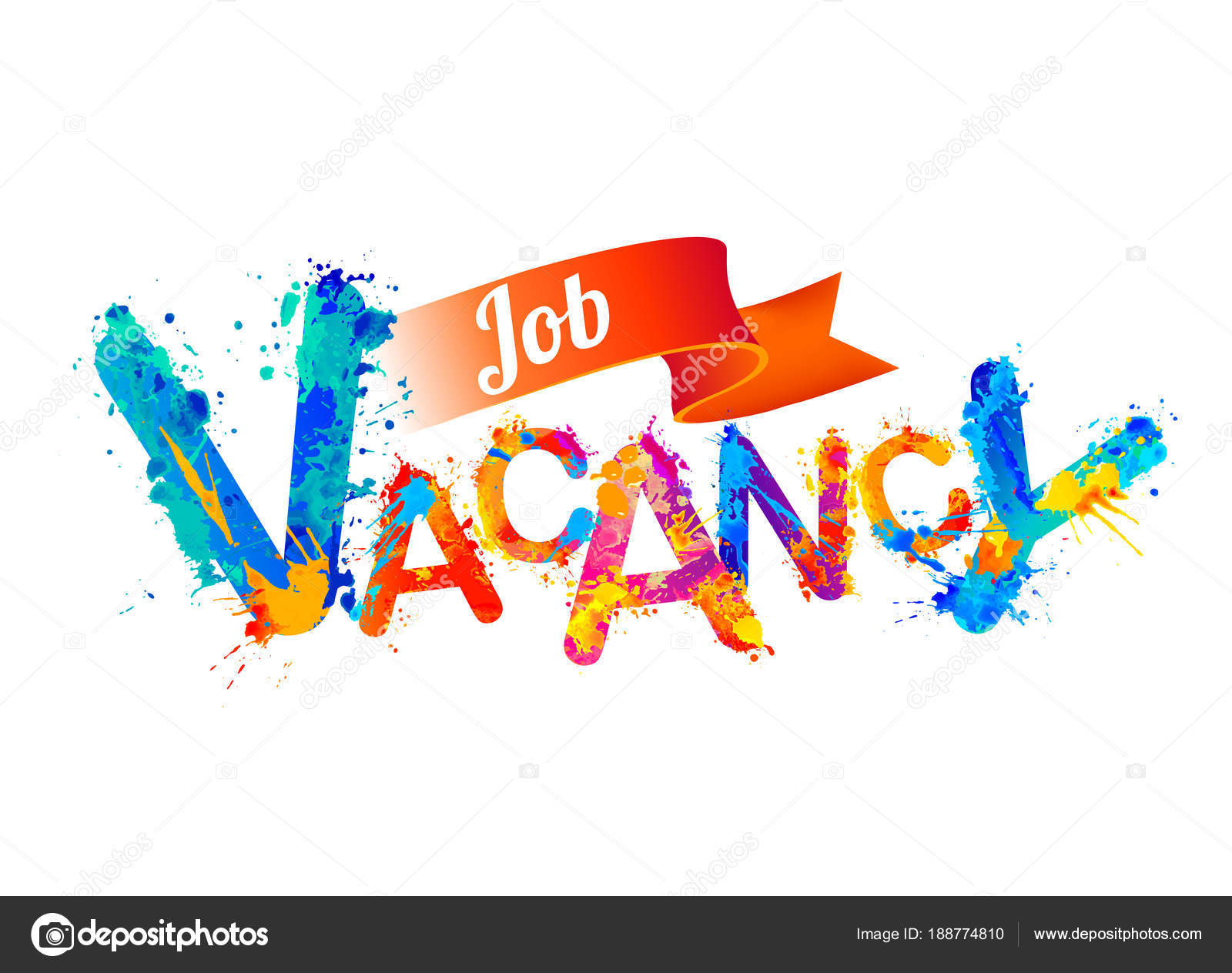 Job vacancy. VSplash paint letters ⬇ Vector Image by © Ukususha