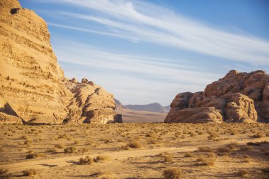 Jordan manzara. Wadi Ram çöl. 