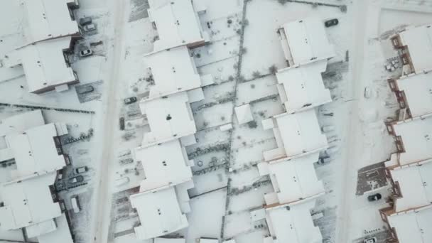 Little Scotland village, top winter view. Moscow region. Russia — Stock Footage Little Scotland Village Top Winter View Moscow Region Russia Royalty Free Stock Video