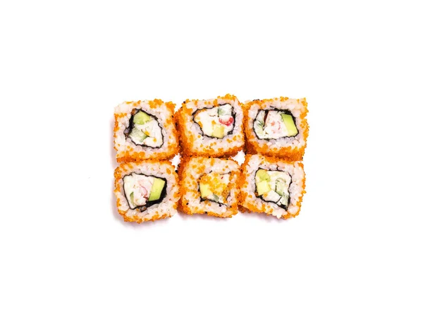 California rolls set on white background — Stock Photo, Image