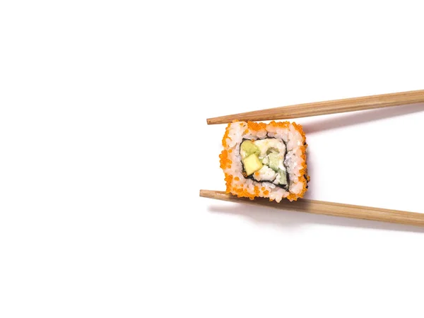 California roll and sticks on white background — Stock Photo, Image
