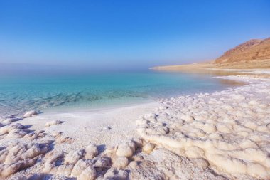 Jordan manzara. Ölü Deniz kıyısında. 