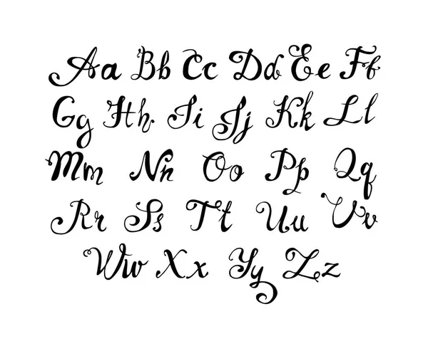 Письменный алфавит. Письма-каракули — стоковый вектор