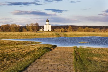 Nerl üzerinde şefaat Kilisesi. Vladimir Bölgesi, Rusya Federasyonu.