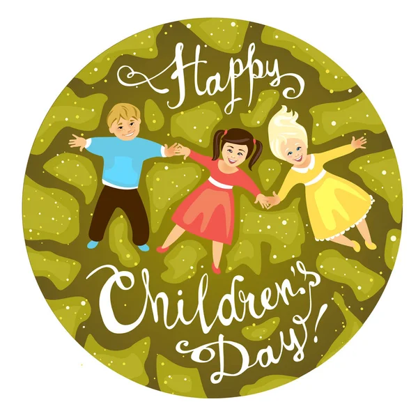 Happy Children's day. June 1 holiday — Stock Vector