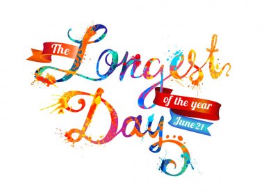 The Longest day. June 21 holiday clipart