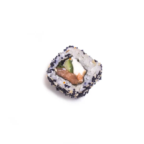 Japanisches Essen: Philadelphia Roll auf weißem Hintergrund — Stockfoto