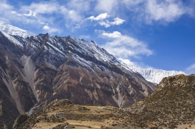 Annapurna devre trek. Himalaya Dağları Nepal.