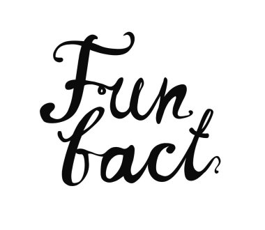 İlginç bir bilgi. Vektör kaligrafik yazıtı