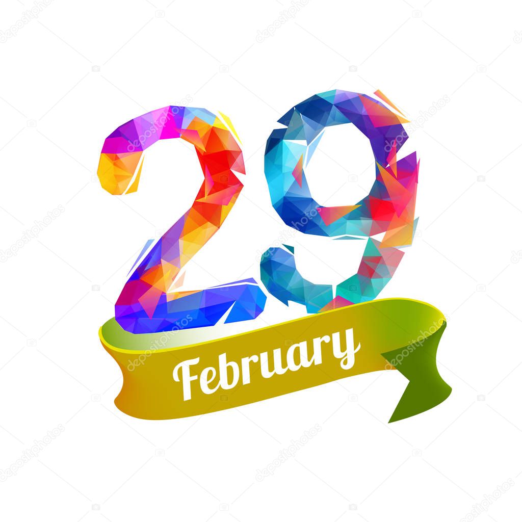 February 29. LEAP DAY. Vector