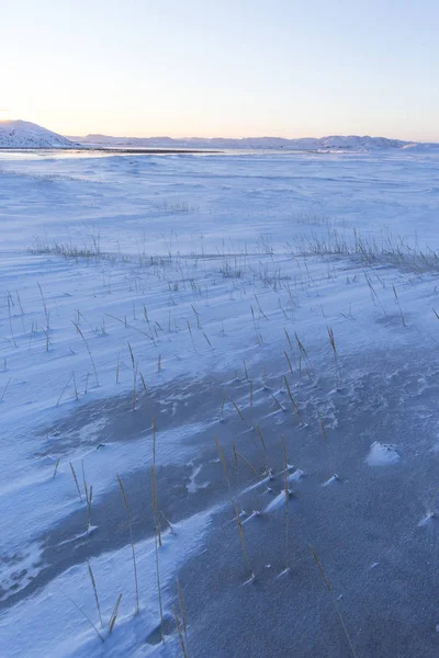 El desierto de nieve. Península de Kola paisaje de invierno — Foto de Stock