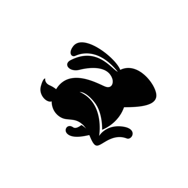 Running hare vector icon. Rabbit sign — 스톡 벡터