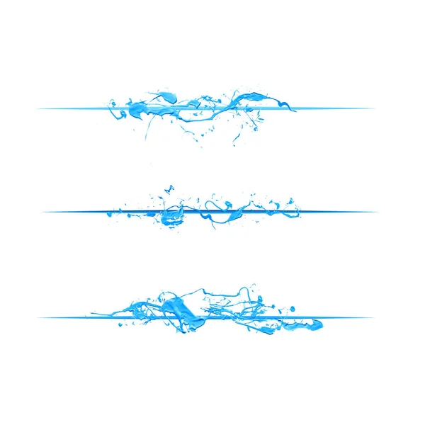 Разделители Страниц Синей Брызгающей Краски Вектор — стоковый вектор