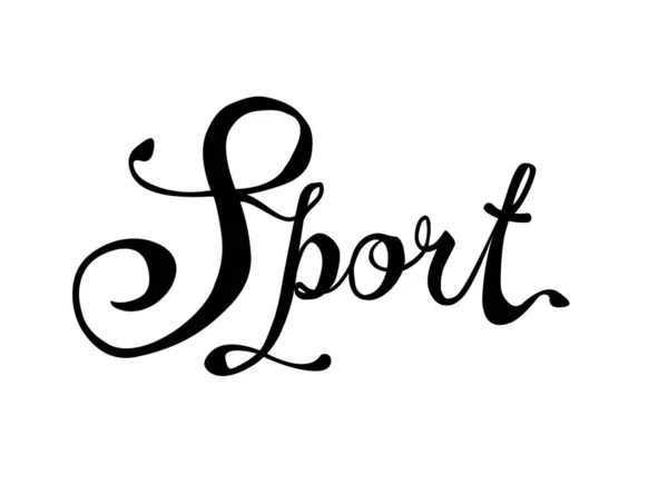 Sport. Handgeschreven doodle woord — Stockvector