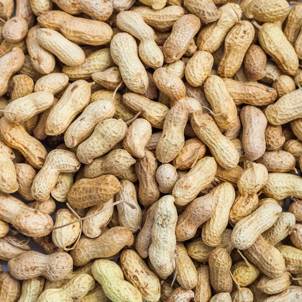 Background of dry Inshell peanuts. Food texture