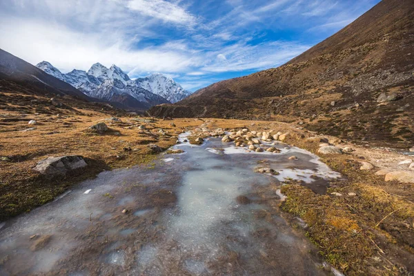 Vista Camino Campamento Base Del Everest Parque Nacional Sagarmatha Nepal — Foto de Stock