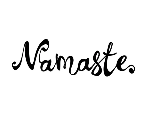 Palabra Saludo Namaste Nepal Cartas Caligráficas — Vector de stock