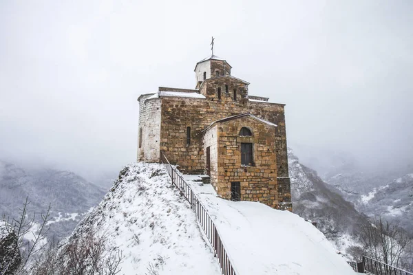 Templo Cristiano Shoanin Siglo Karachay Cherkessia Rusia Montañas Del Cáucaso — Foto de Stock
