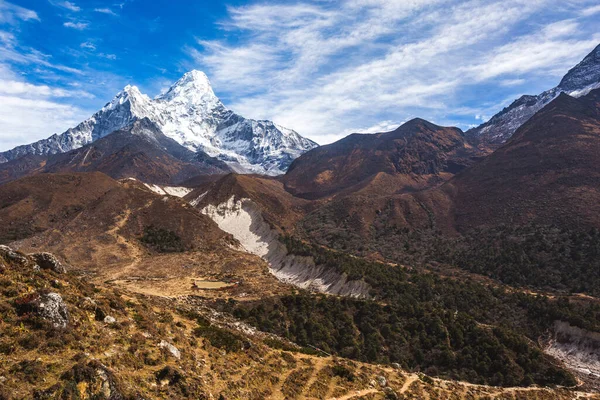 Vista Montaña Ama Dablam Nepal Parque Nacional Sagarmatha — Foto de Stock