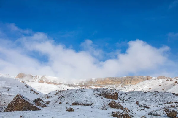 Vista Meseta Bermamyt Desde Abajo Karachay Cherkessia Rusia Montañas Del — Foto de Stock