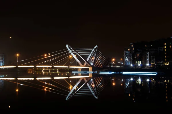 Lazarevsky Bridge Night — Stock Photo, Image