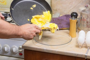 Kızarmış yumurta. Yakın çekim