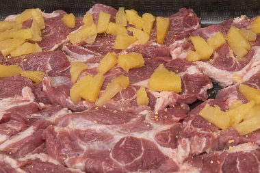 Fırında pişmiş et