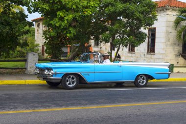 Küba'da güzel retro araba