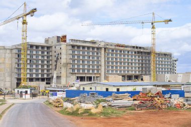 Varadero, Küba - 05 Ocak 2018: İnşaat alanında görünümünü