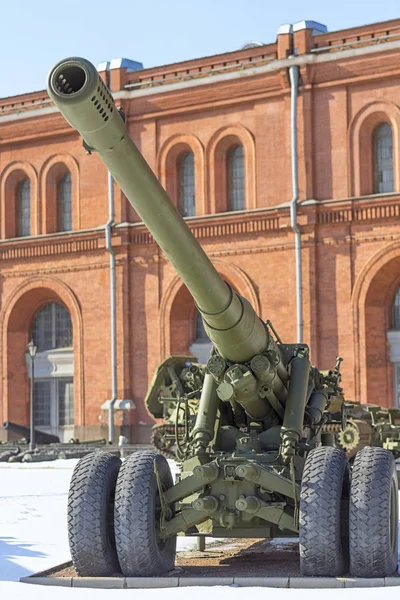 Пістолет артилерії Другої світової війни, круті плану передній подання — стокове фото