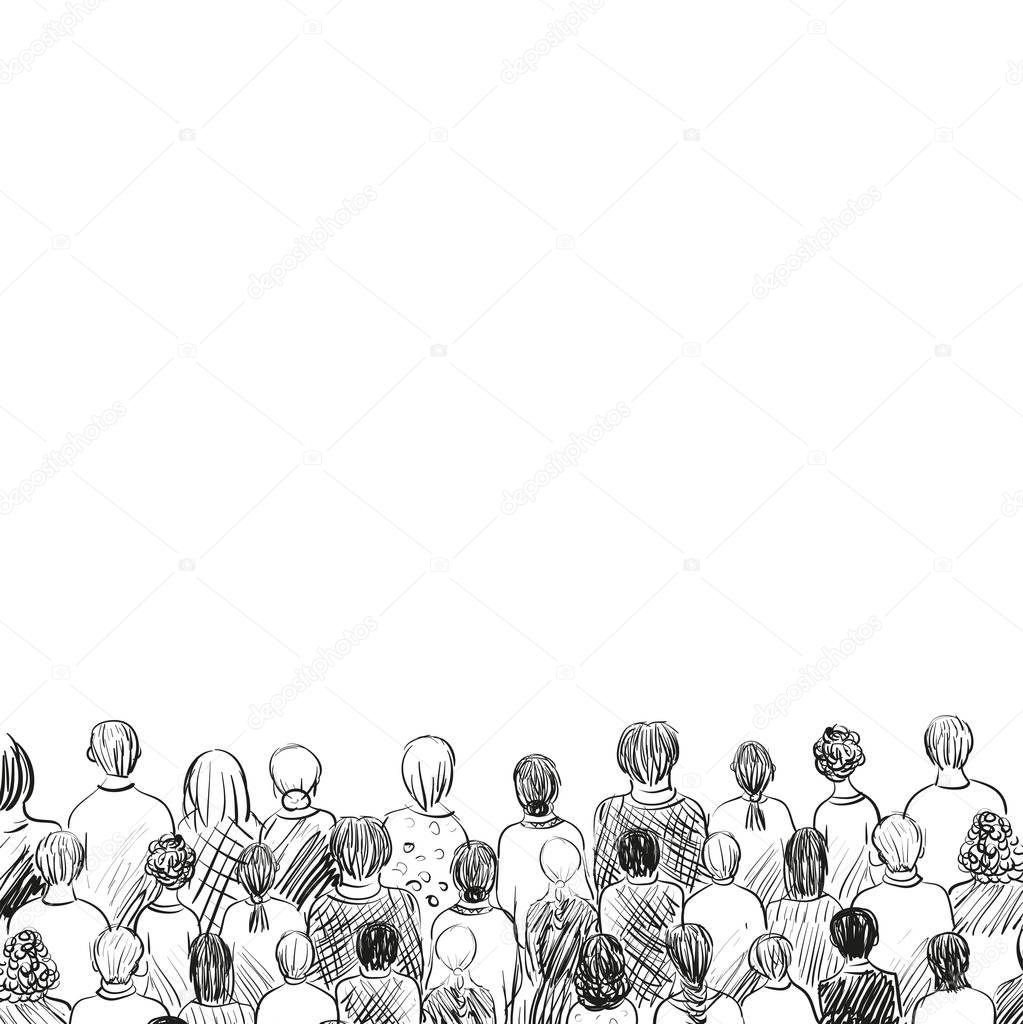Rock Concert Stage Crowd Drawing Stock Illustration - Download Image Now -  Doodle, Performance Group, Music - iStock