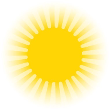 Hisse senedi güneş simgesi - vektör çizim.