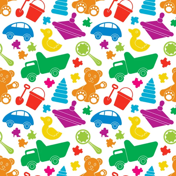 Cartoon child toy seamless pattern — Stock Vector